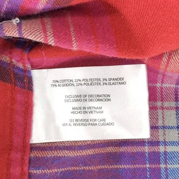 Orvis Women's Button Down Collared Long Sleeve Plaid Flannel Shirt - Size S -GUC - Picture 8 of 15